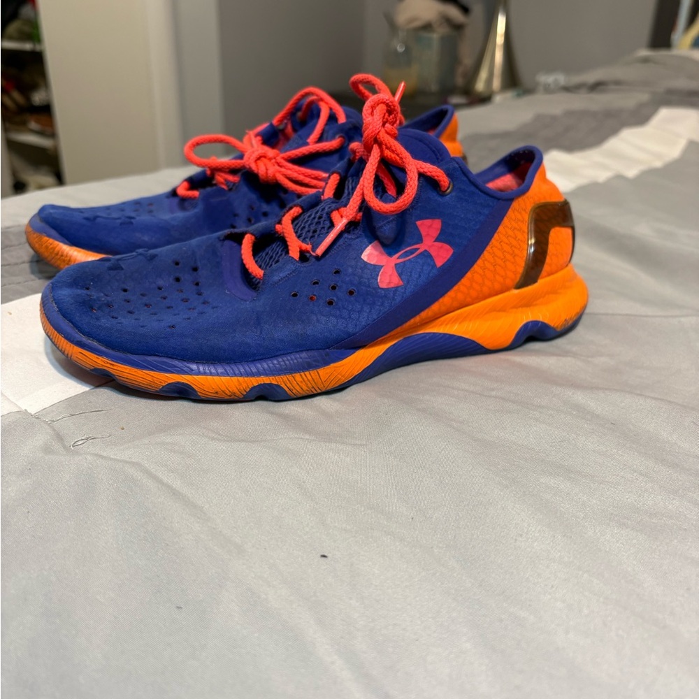 Under Armour Kids' Vibrant Blue and Orange Sneakers